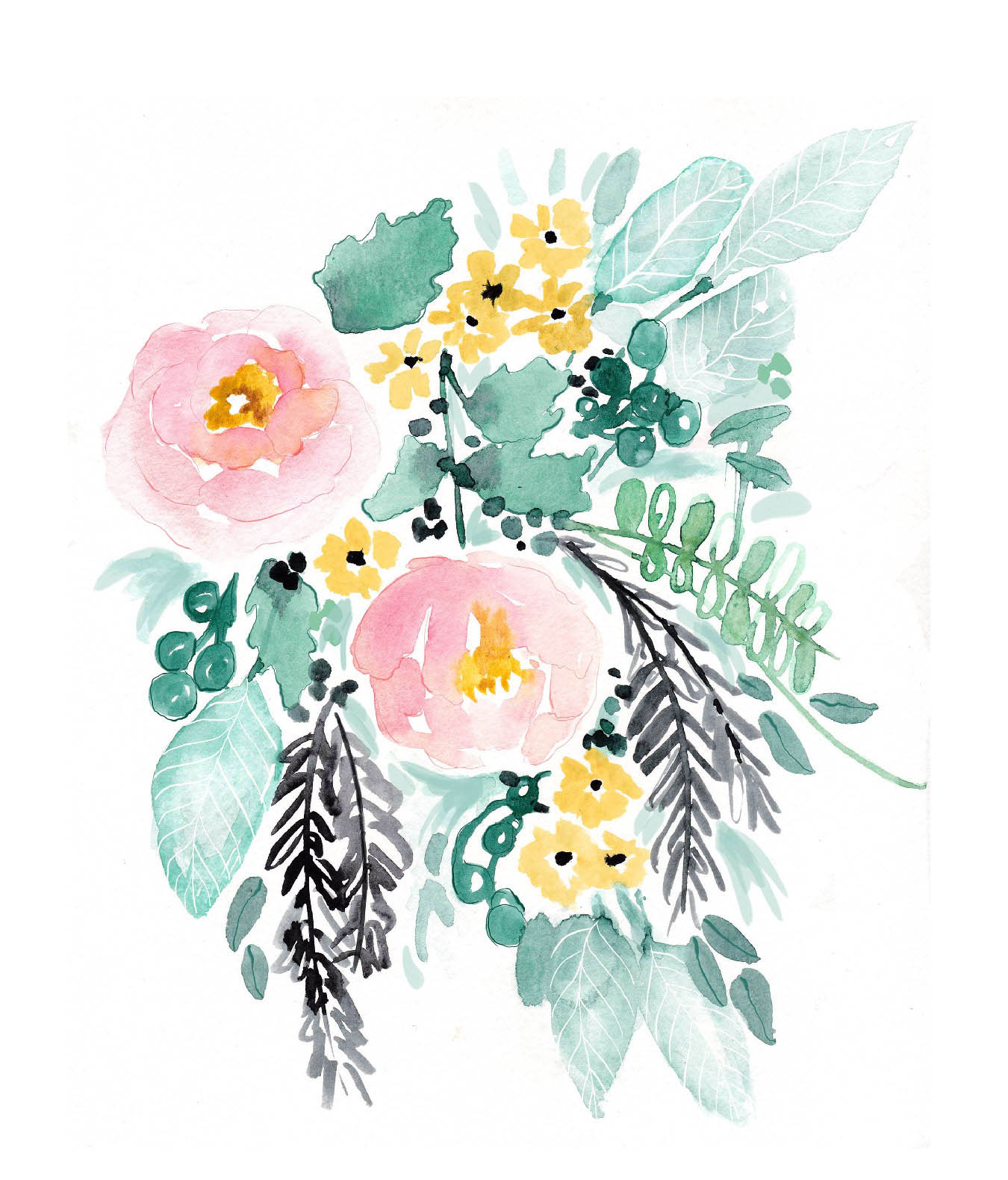 Sara Berrenson Illustration  watercolor flower bouquet
