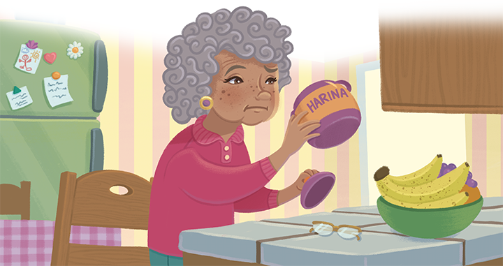 Jamie Tablason Illustration grandma in kitchen