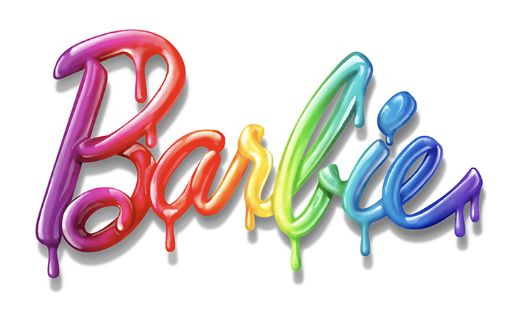 Pam Wall Illustration Barbie Logo Multi Colored