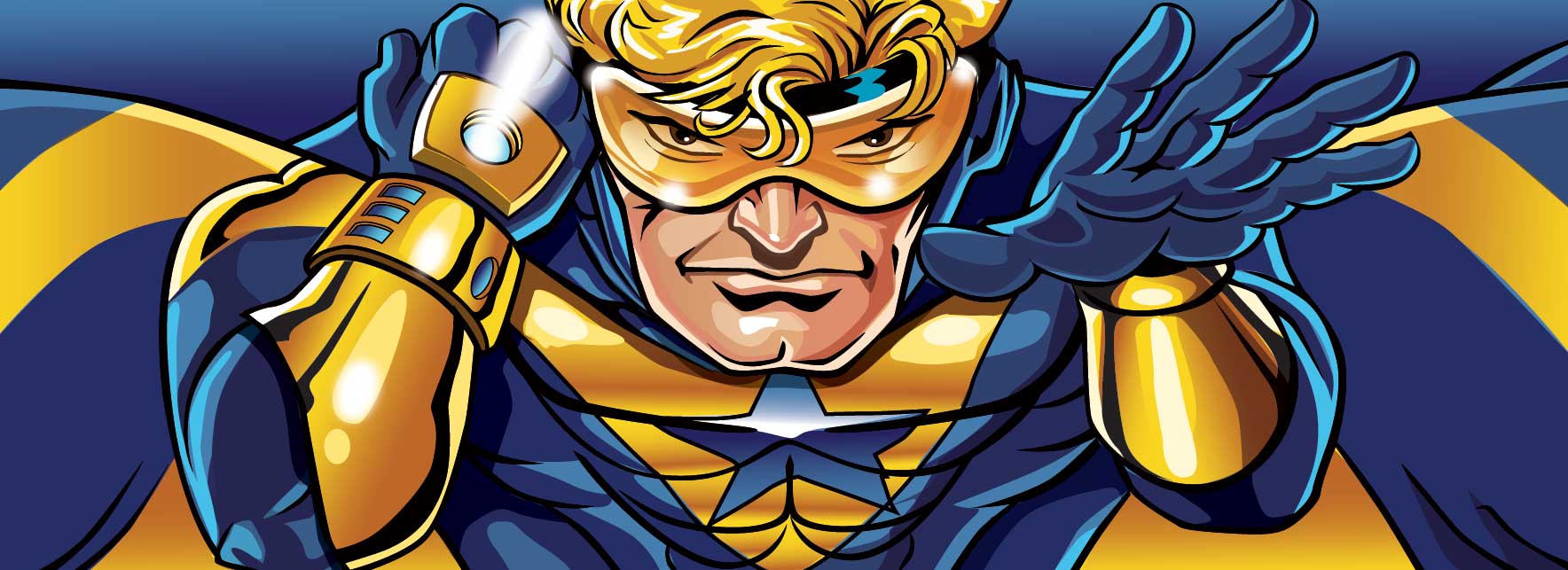 Ray Goudey Illustration Booster Gold Super Hero