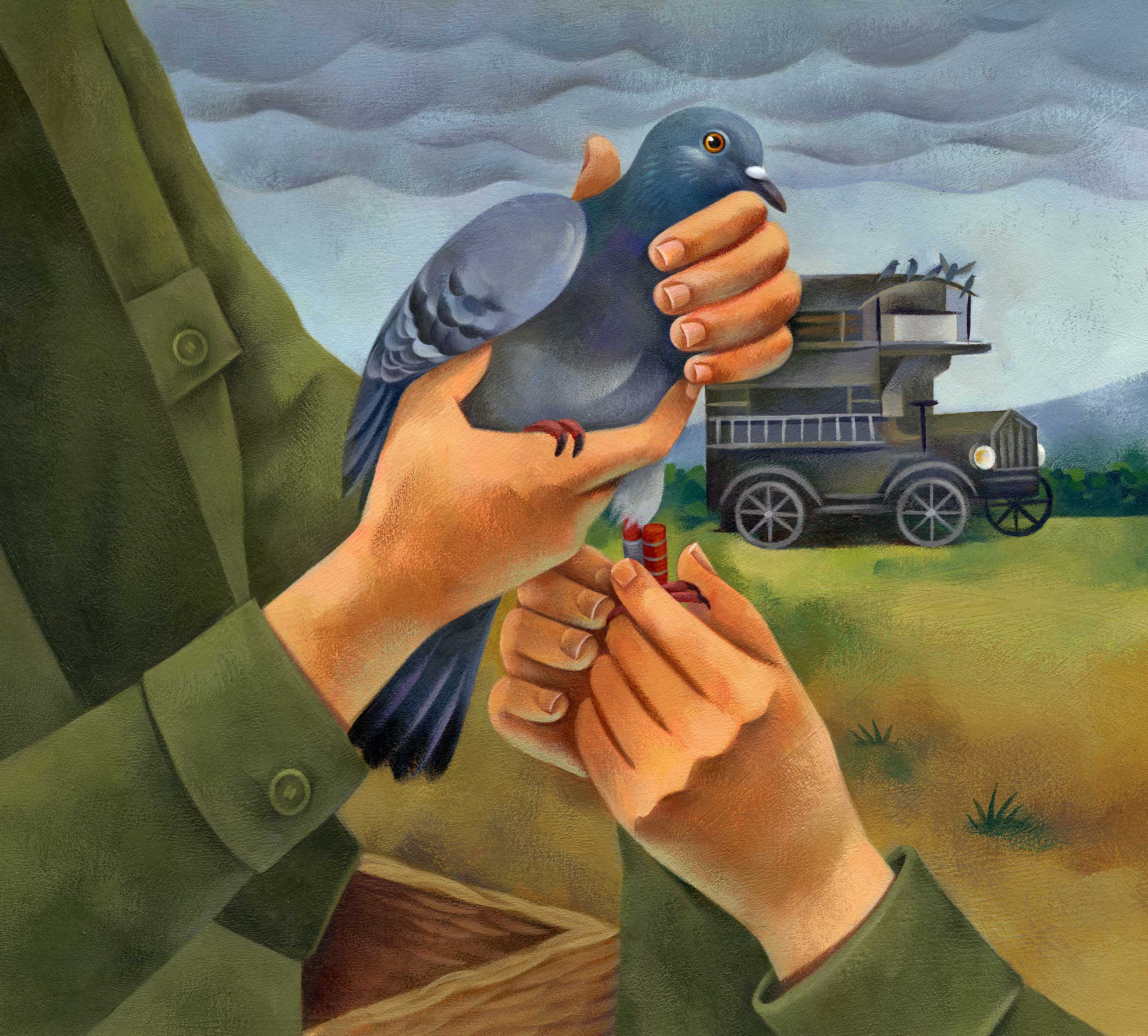 Jui Ishida Illustration carrier pigeon