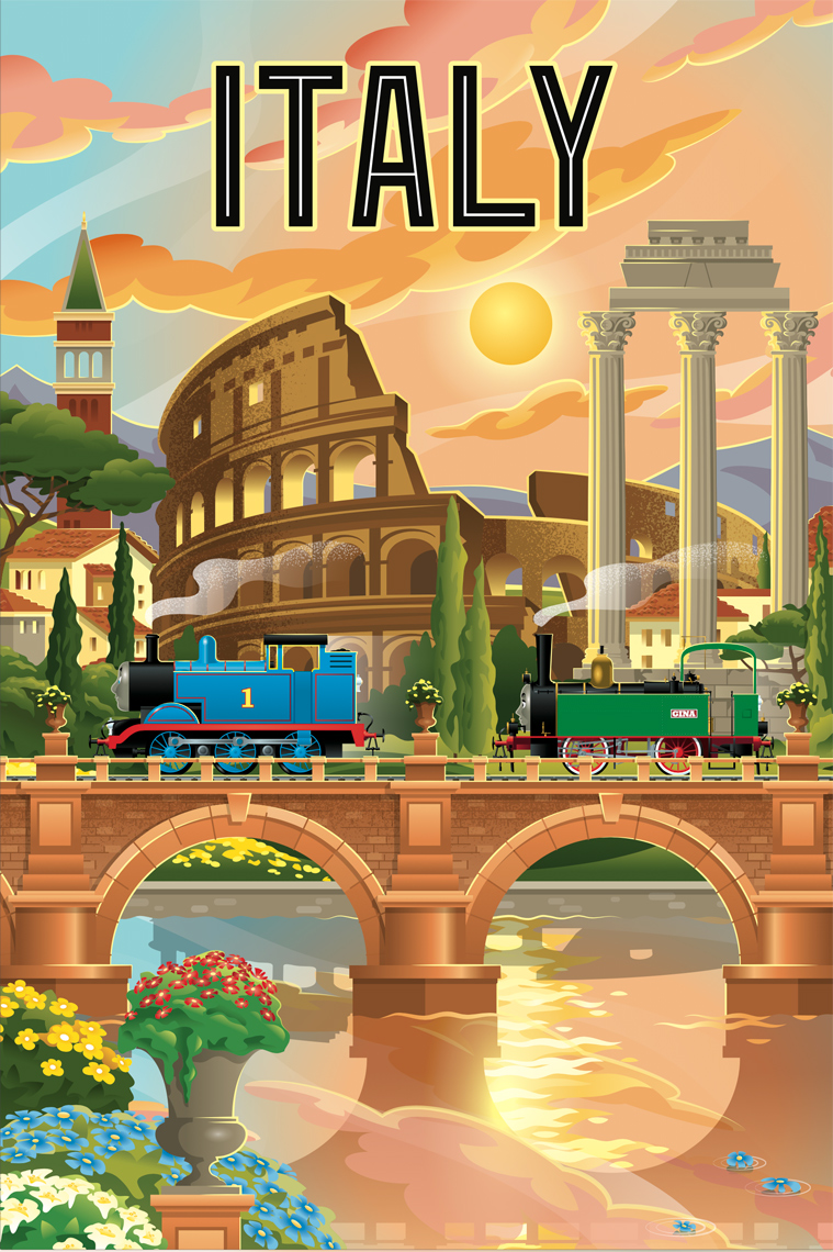 Chris Musselman Thomas the Train Italy Poster