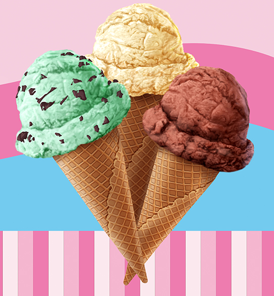 Pam Wall Illustration Ice Cream cones