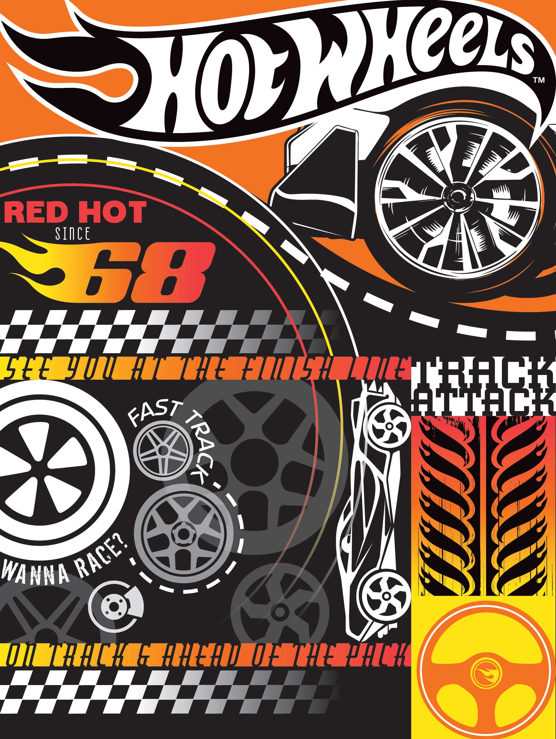 Chris Musselman Illustration Hot Wheels Car Poster