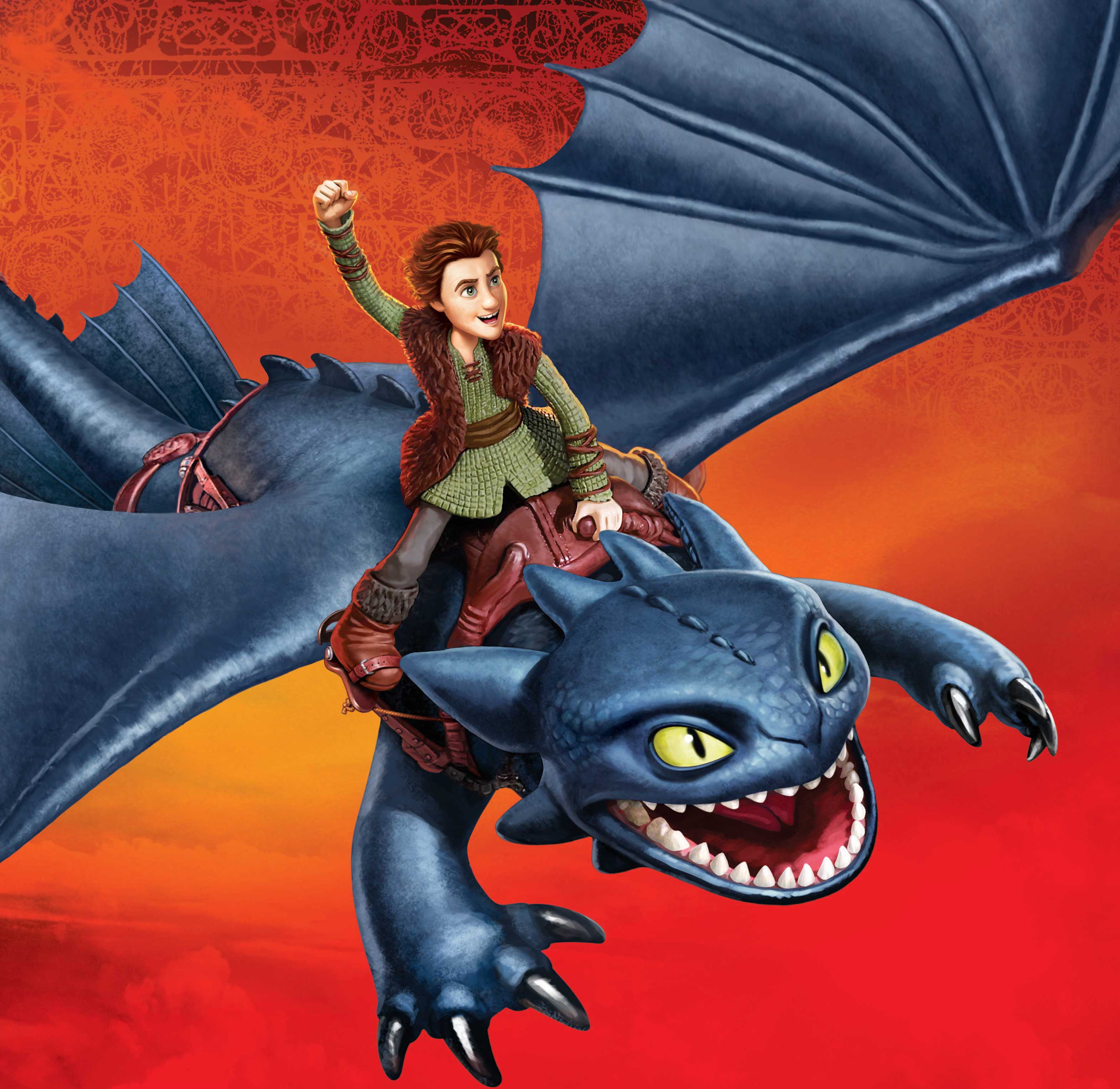 Ray Goudey Illustration Hiccup Face Riding on Dragon