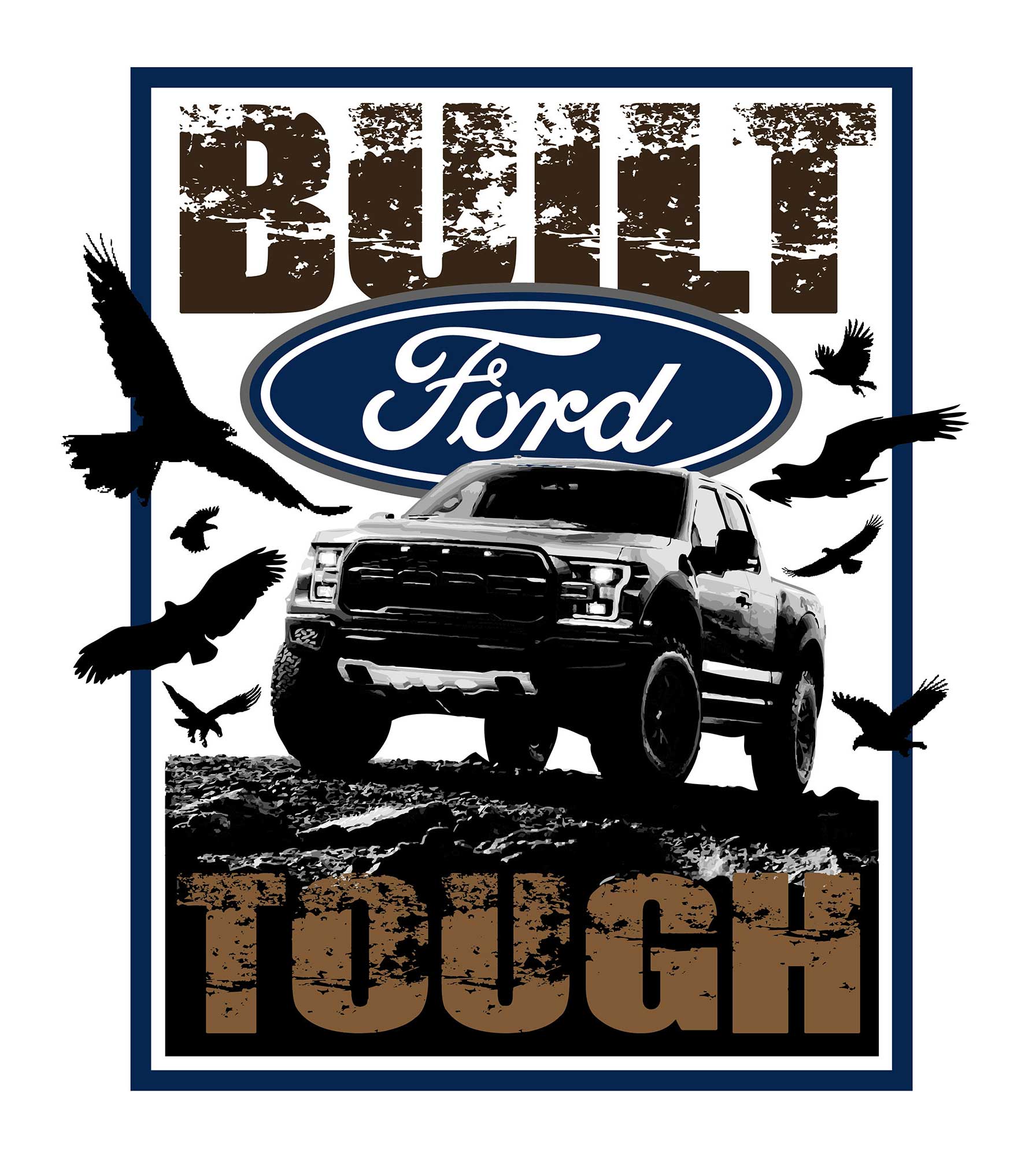 Kelly Hume Illustration Built Ford Tough