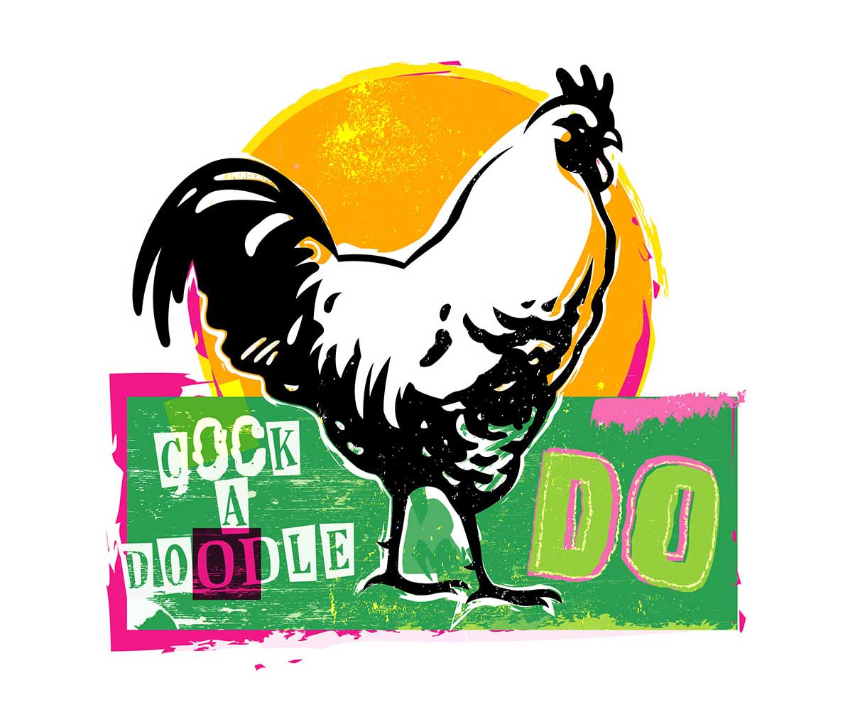 Kelly Hume Illustration rooster cock a doodle do