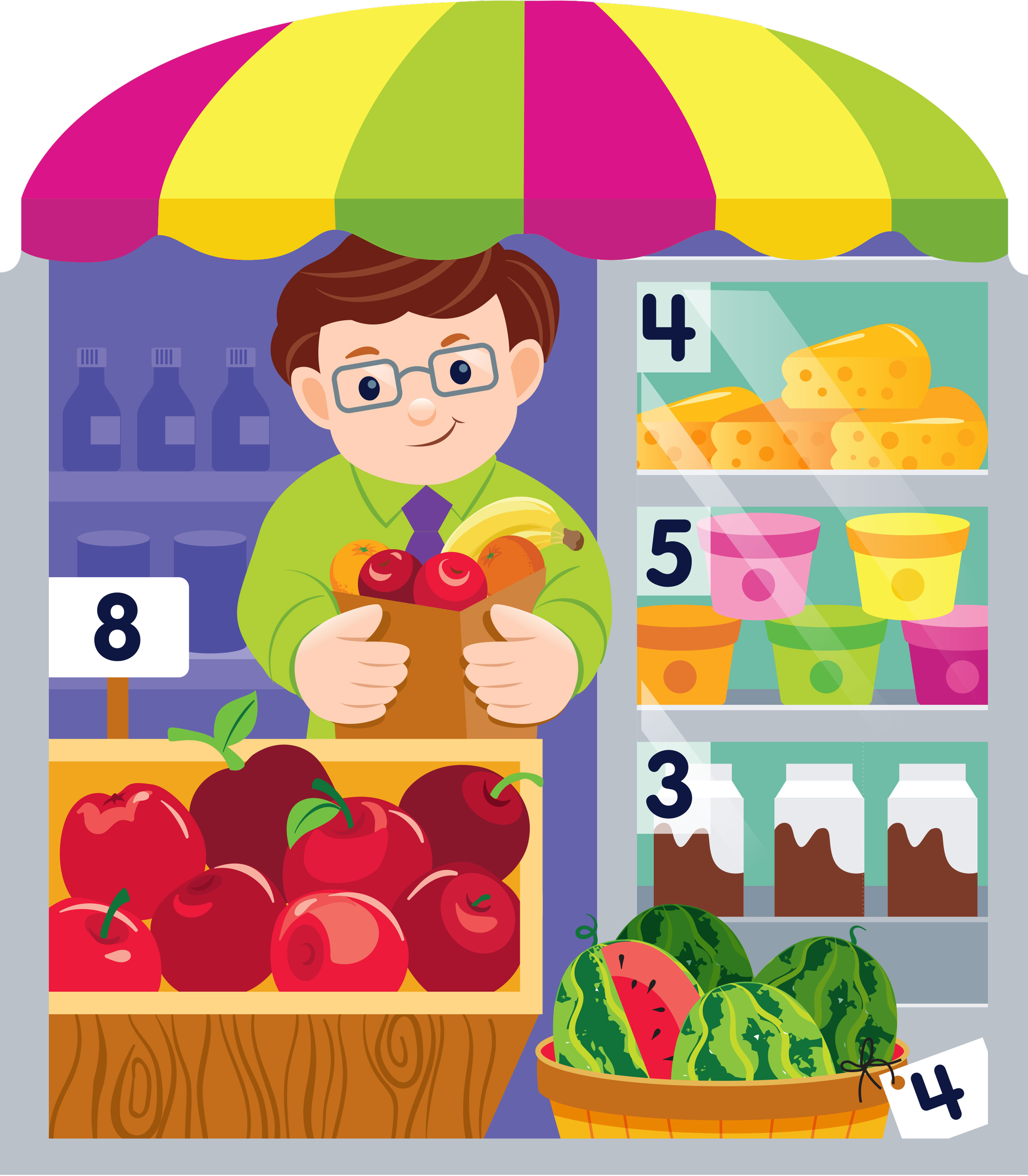 Mona Daly Illustration Fisher Price Fruit and Vegetable Stand