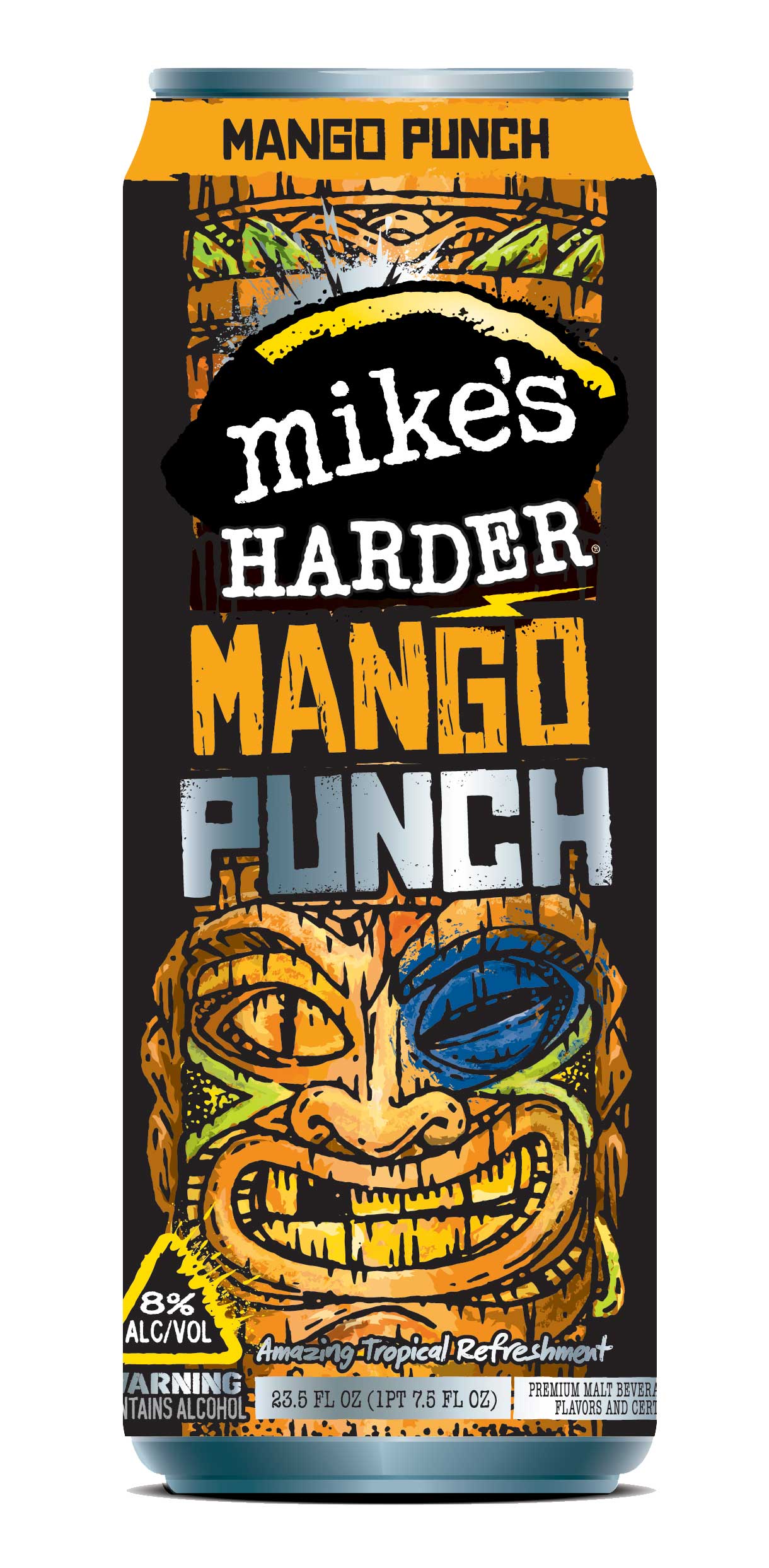 Chris Musselman Illustration Mikes Harder Tiki Man Mango Punch Can