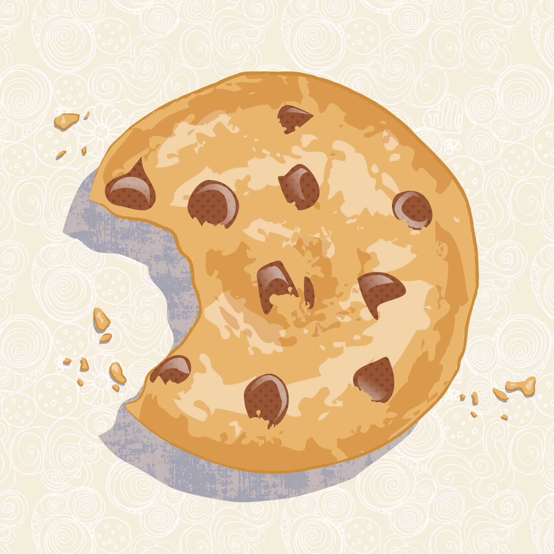 Mona Daly Illustration Chocolate Chip Cookie