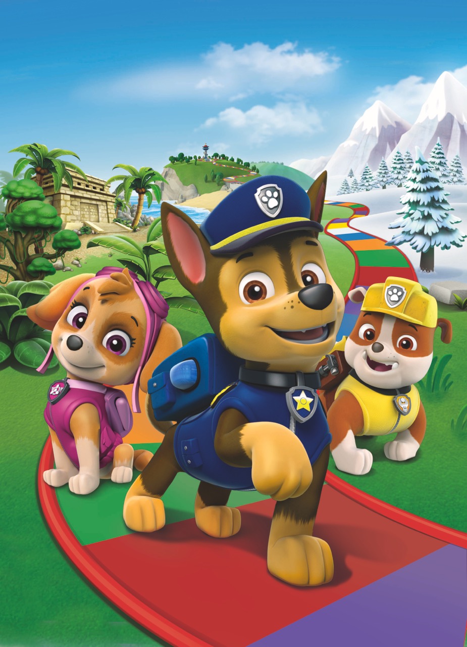 Ray Goudey Illustration Paw Patrol Game Board bull dog shepherd collie