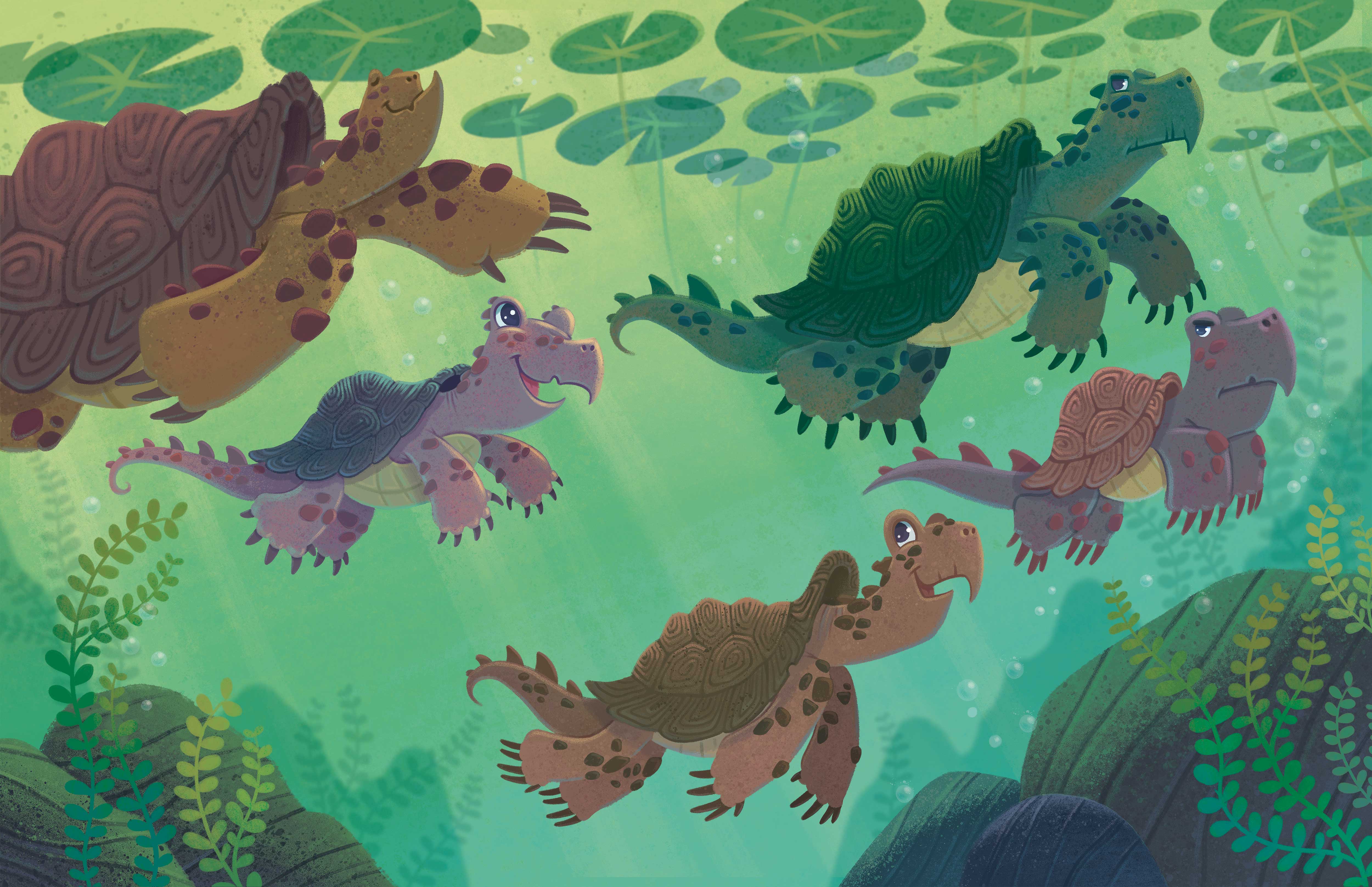 Jamie Tablason Illustration Sergio turtle friends