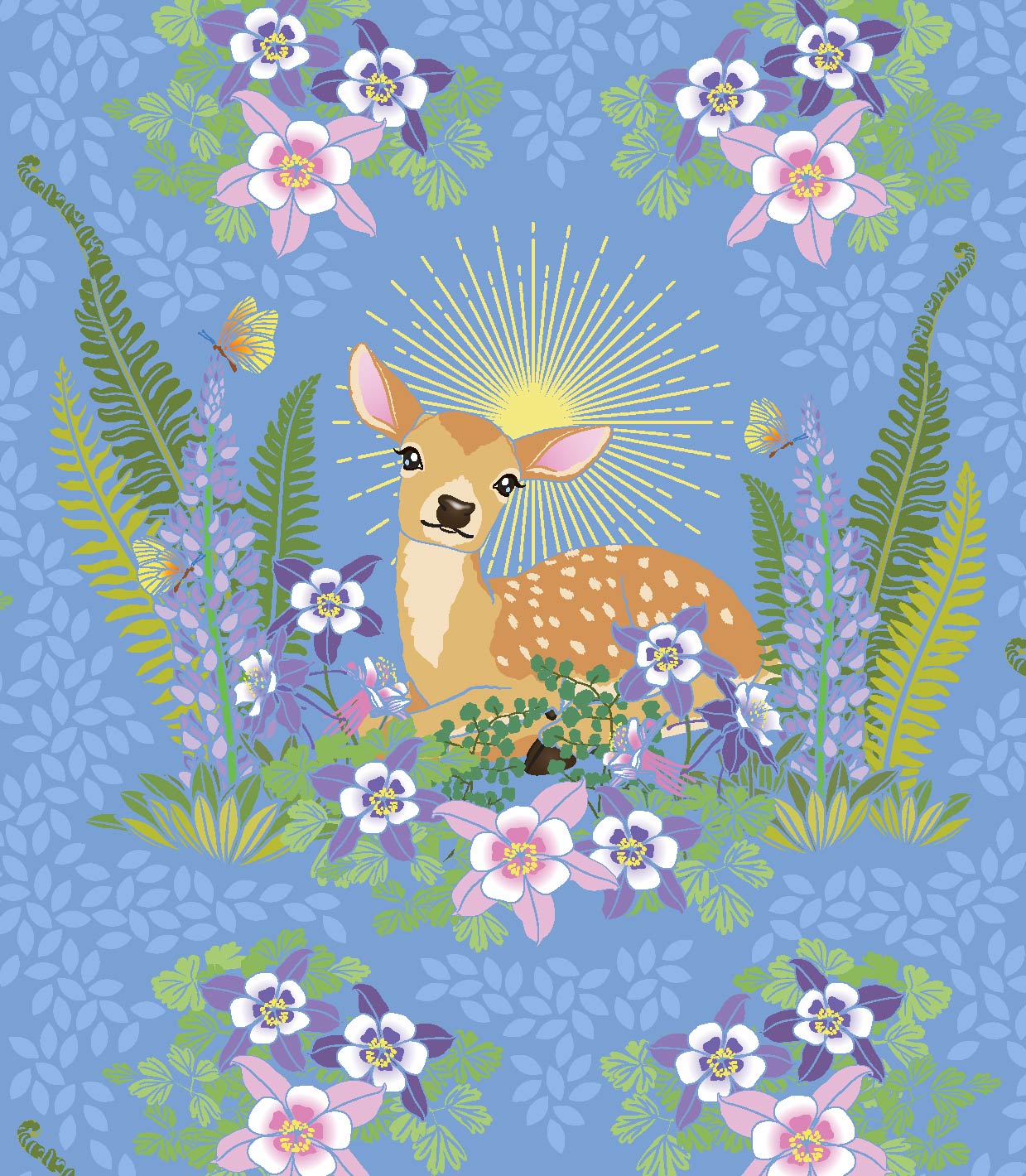 Pamela Duarte Illustration Spring Faun Flowers