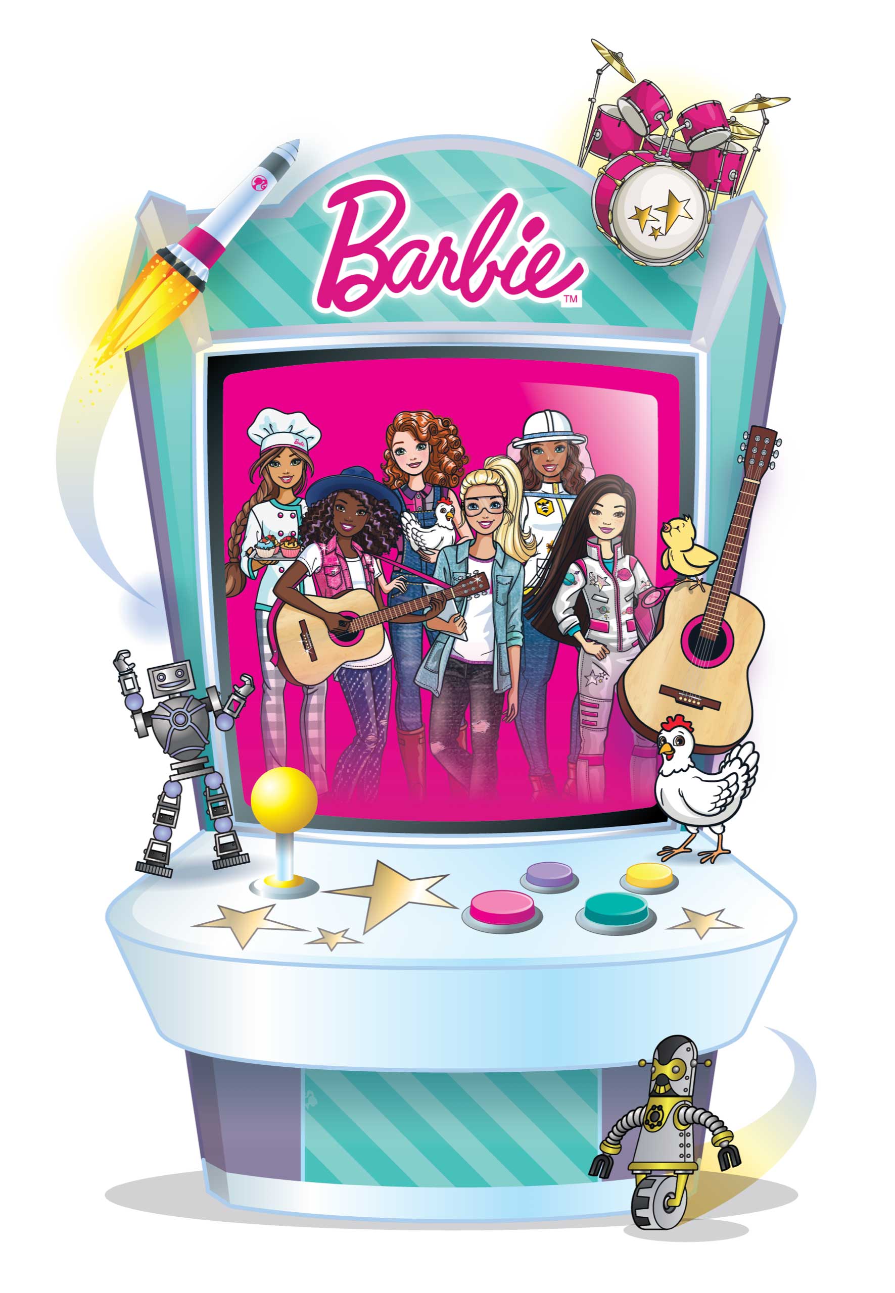Chris Musselman Illustration barbie arcade