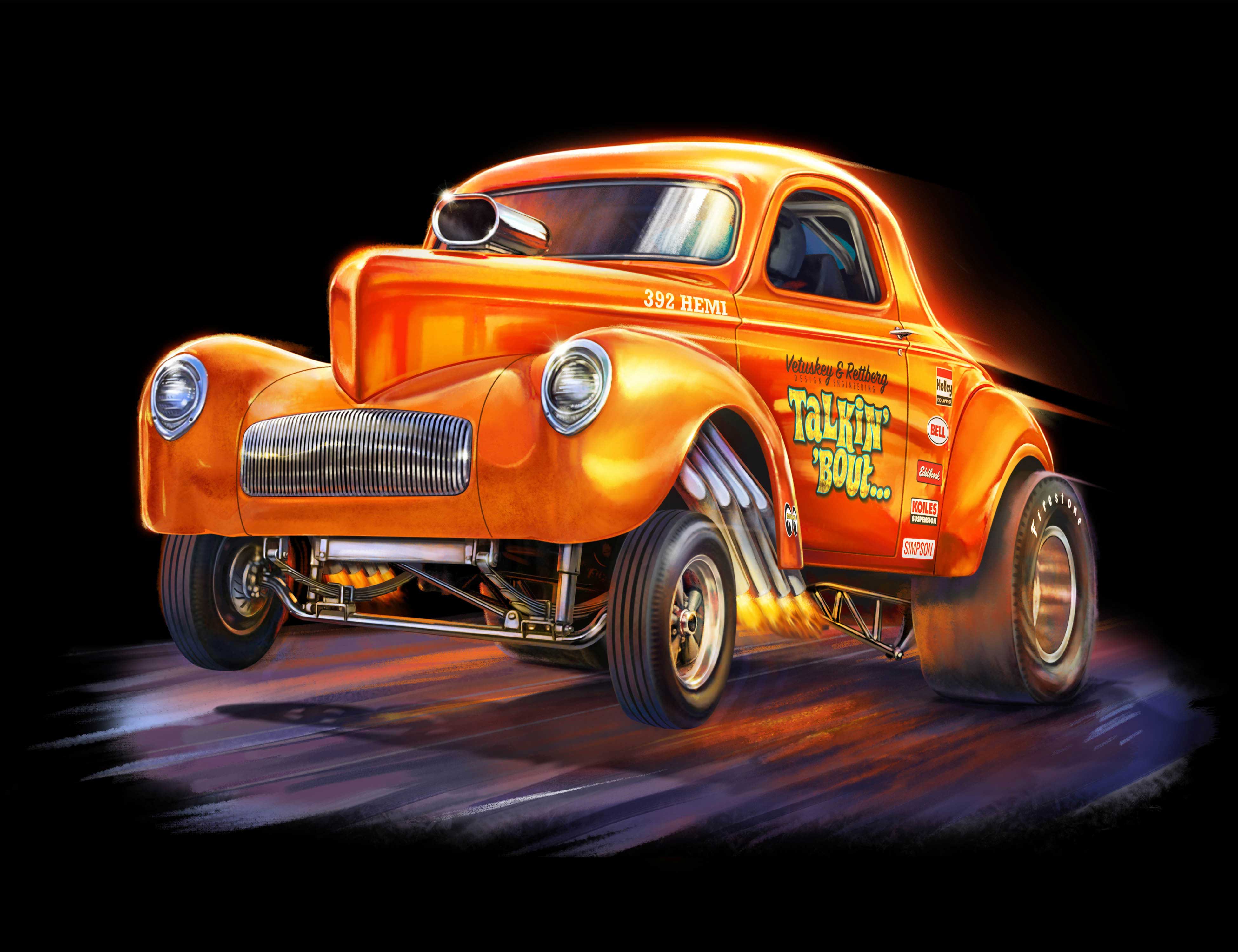 Ray Goudey Illustration Hot Wheels toy car 392 Hemi