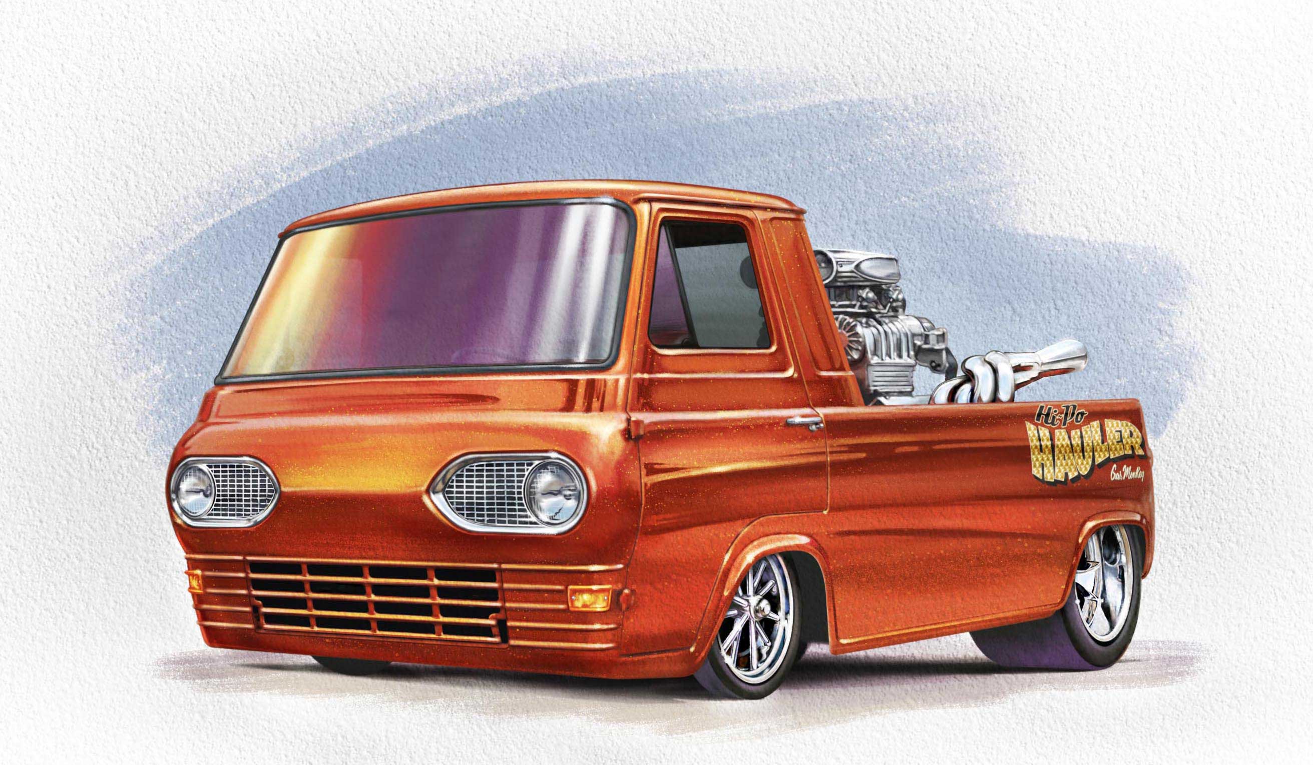 Ray Goudey Illustration Hot Wheels hauler toy car