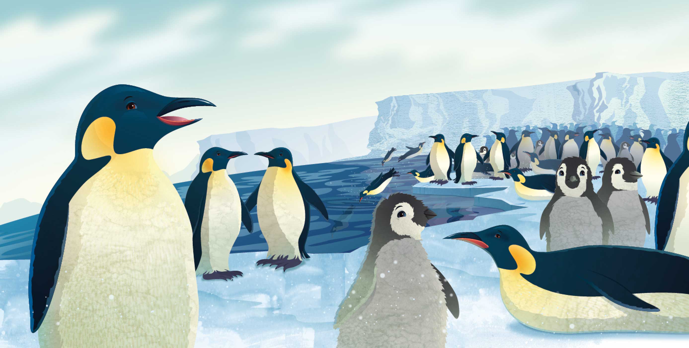 Jamie Tablason Illustration icequeen penguins