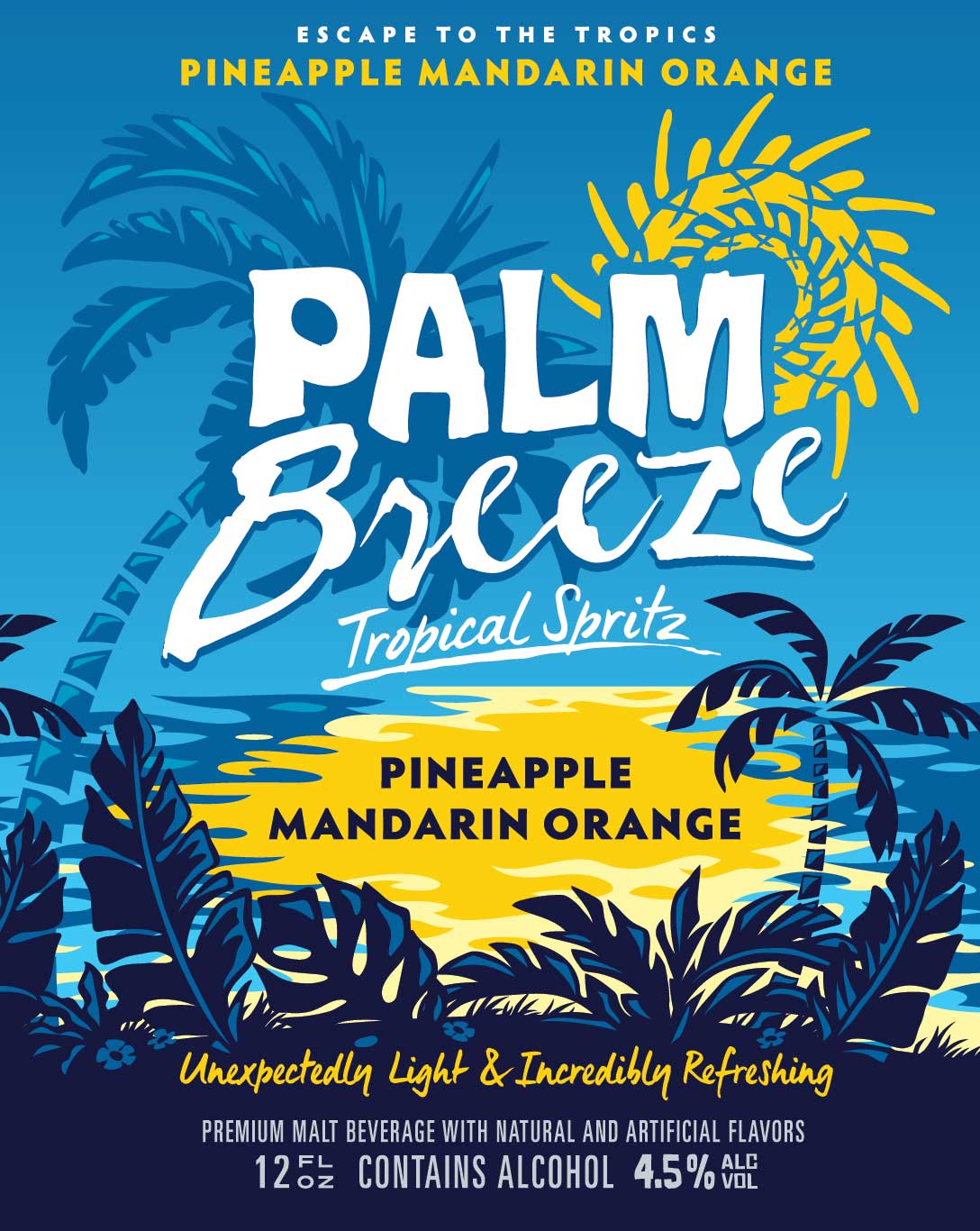 Chris Musselman Illustration palm breeze drink packaging